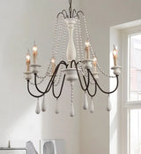 elegant wood bead chandelier