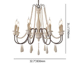 french rustic bead chandelier