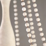 wood bead chandelier