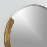 round brass mirror