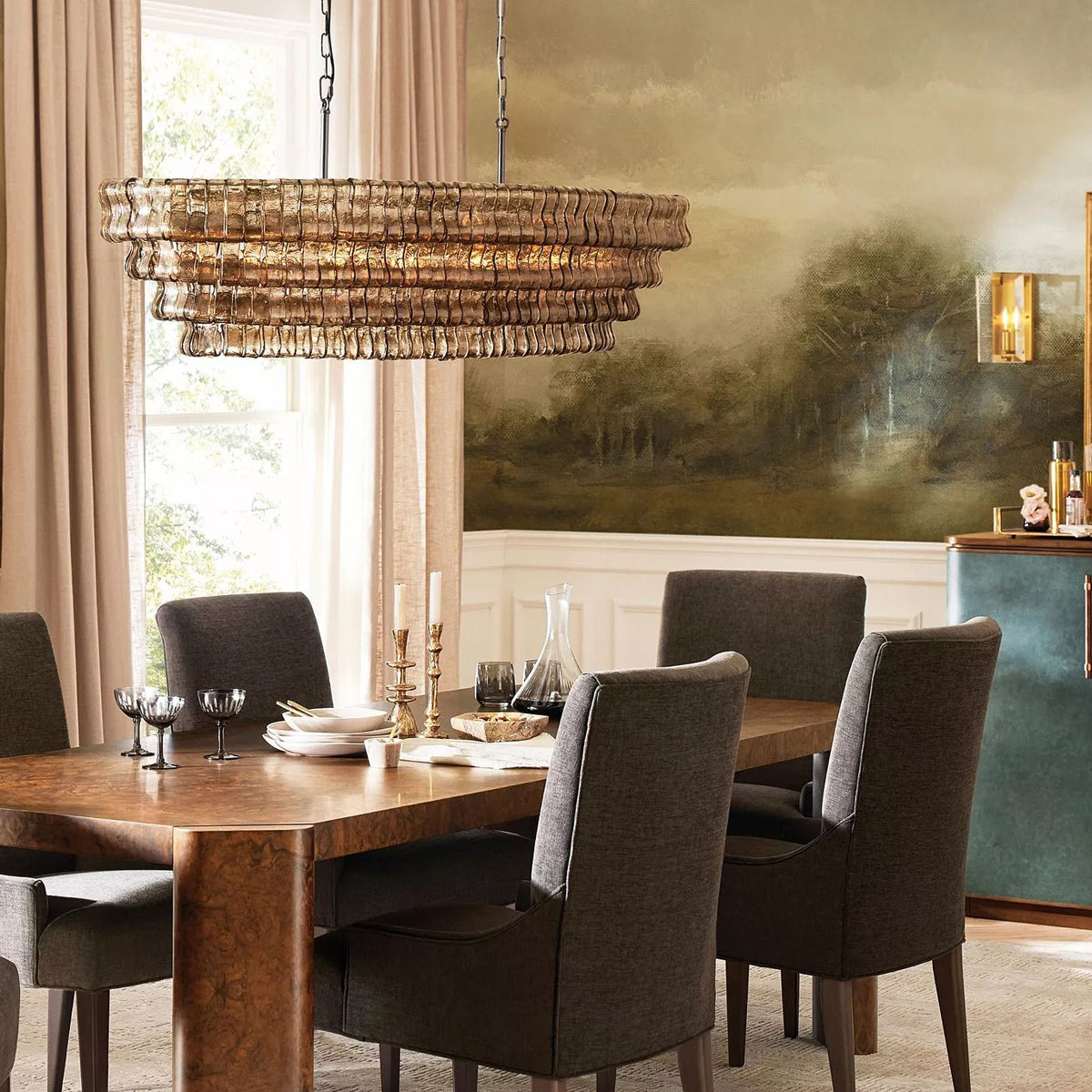 Ghiaccio Oval Chandelier