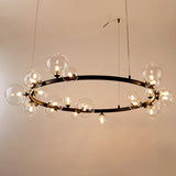 transparent glass bubble chandelier