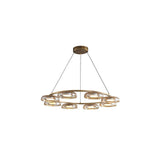 iron and glass chandelier