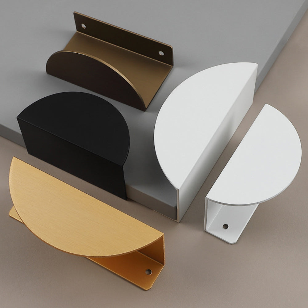 Modern Half Moon Kitchen Cabinet Edge Pulls