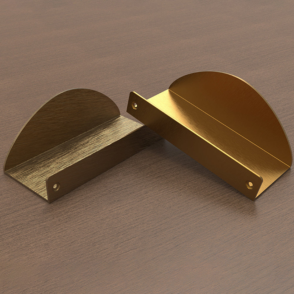 Modern Half Moon Gold Cabinet Edge Pulls