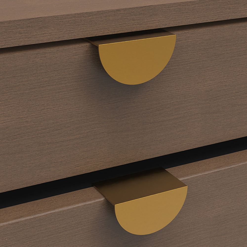 Modern Half Moon Gold Cabinet Edge Pulls