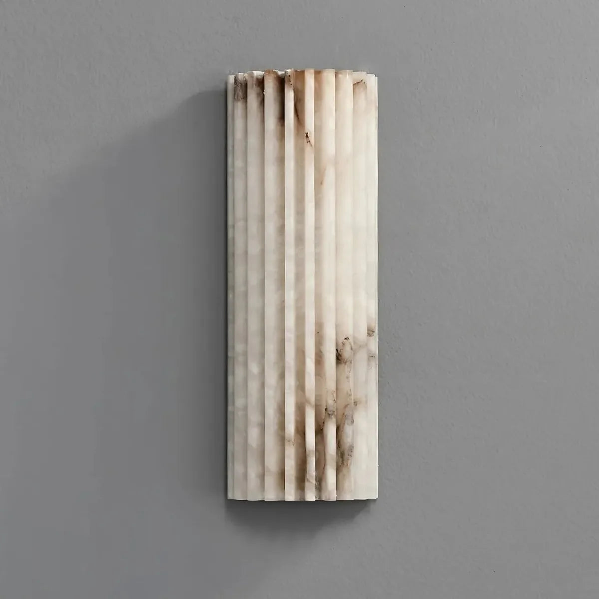 Hand‑Carved Alabaster Wall Light – Built‑In LED with Sculptural Design
