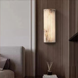 Hand‑Carved Alabaster Wall Light – Built‑In LED with Sculptural Design - View 3