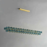 hand-crafted glass island chandelier