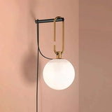 hanging globe shade wall sconce