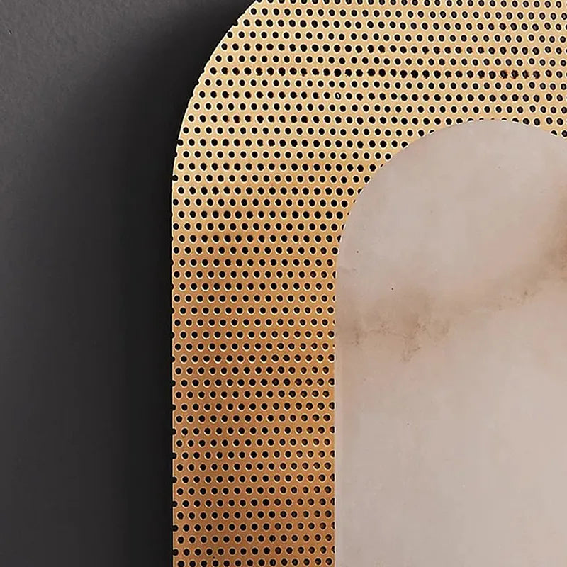 Harlan Alabaster Wall Light | Artistic Indoor Glow for Modern Living Spaces - View 6