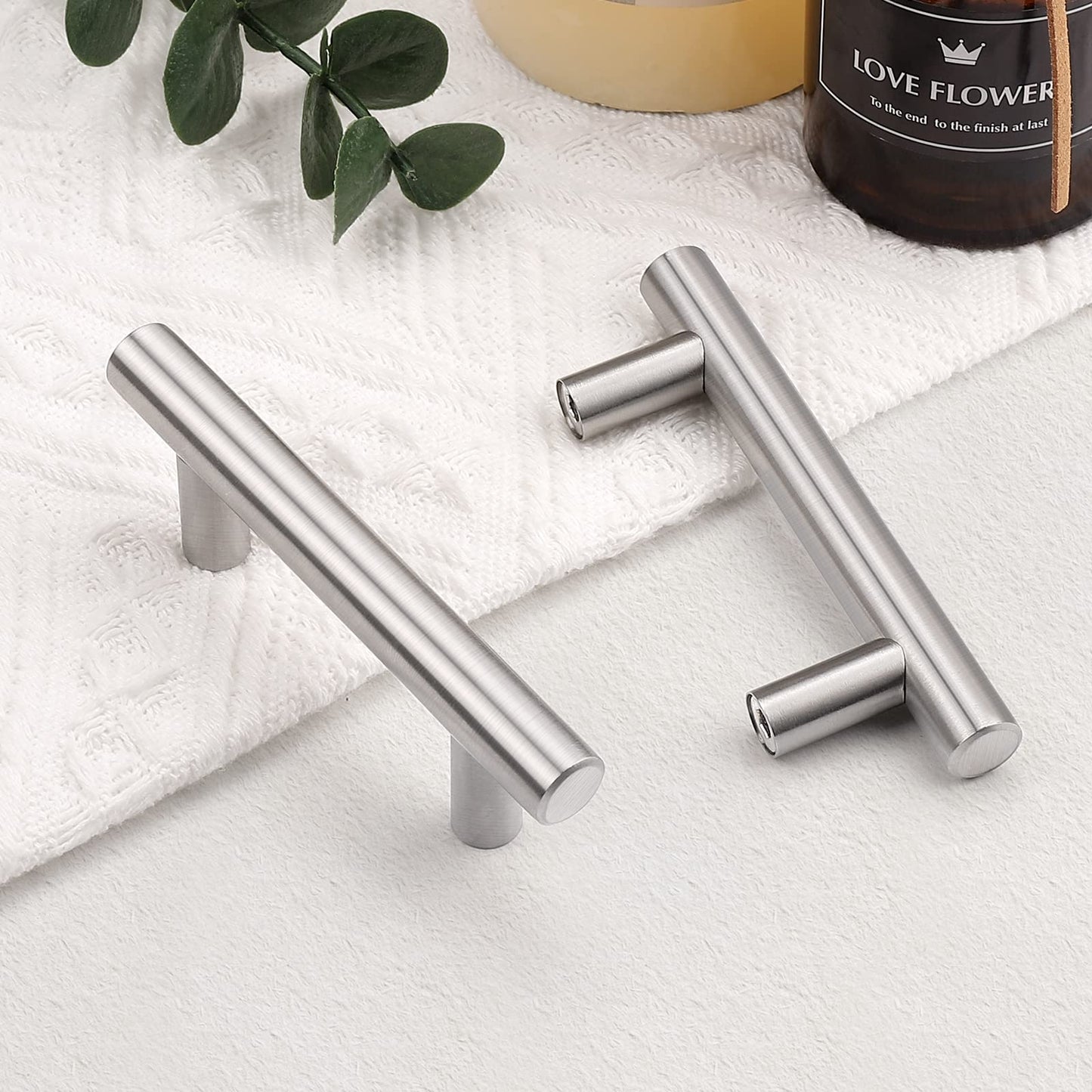 Brushed Nickel Kitchen Cabinet Bar Pulls