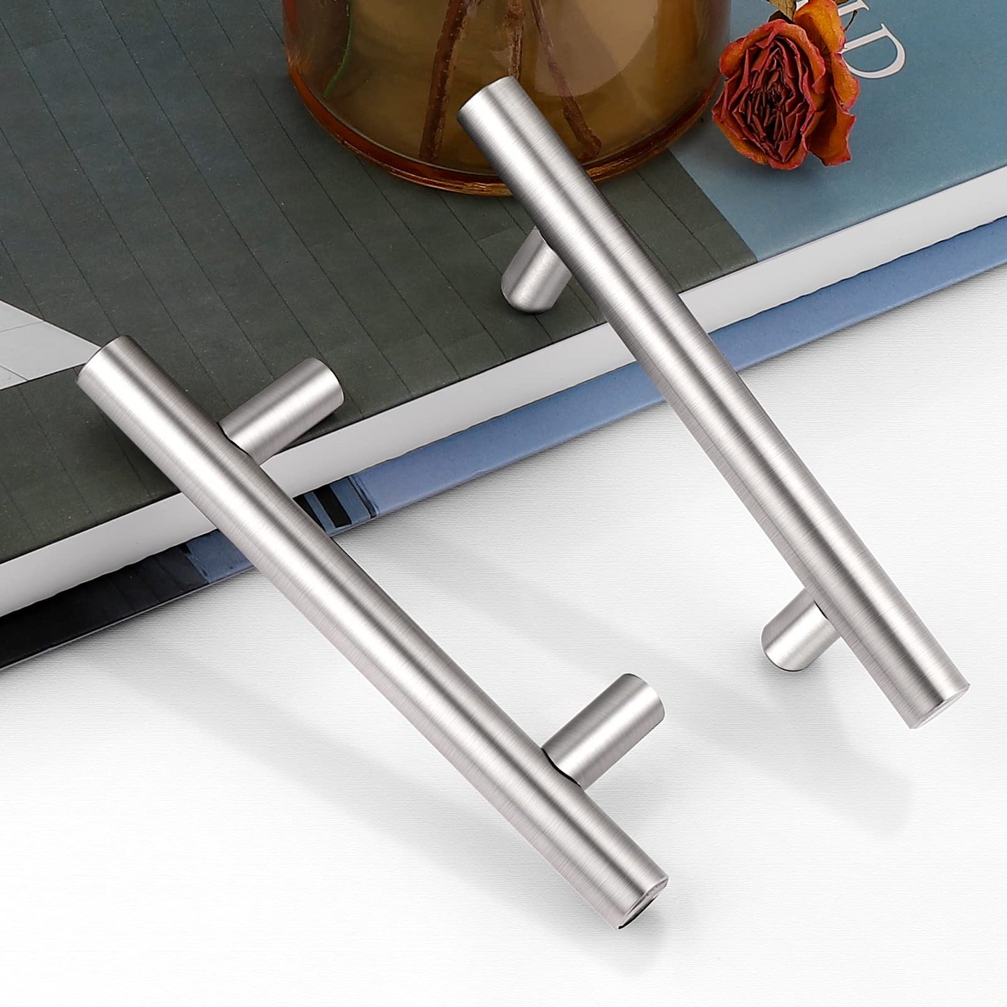 Brushed Nickel Kitchen Cabinet Bar Pulls