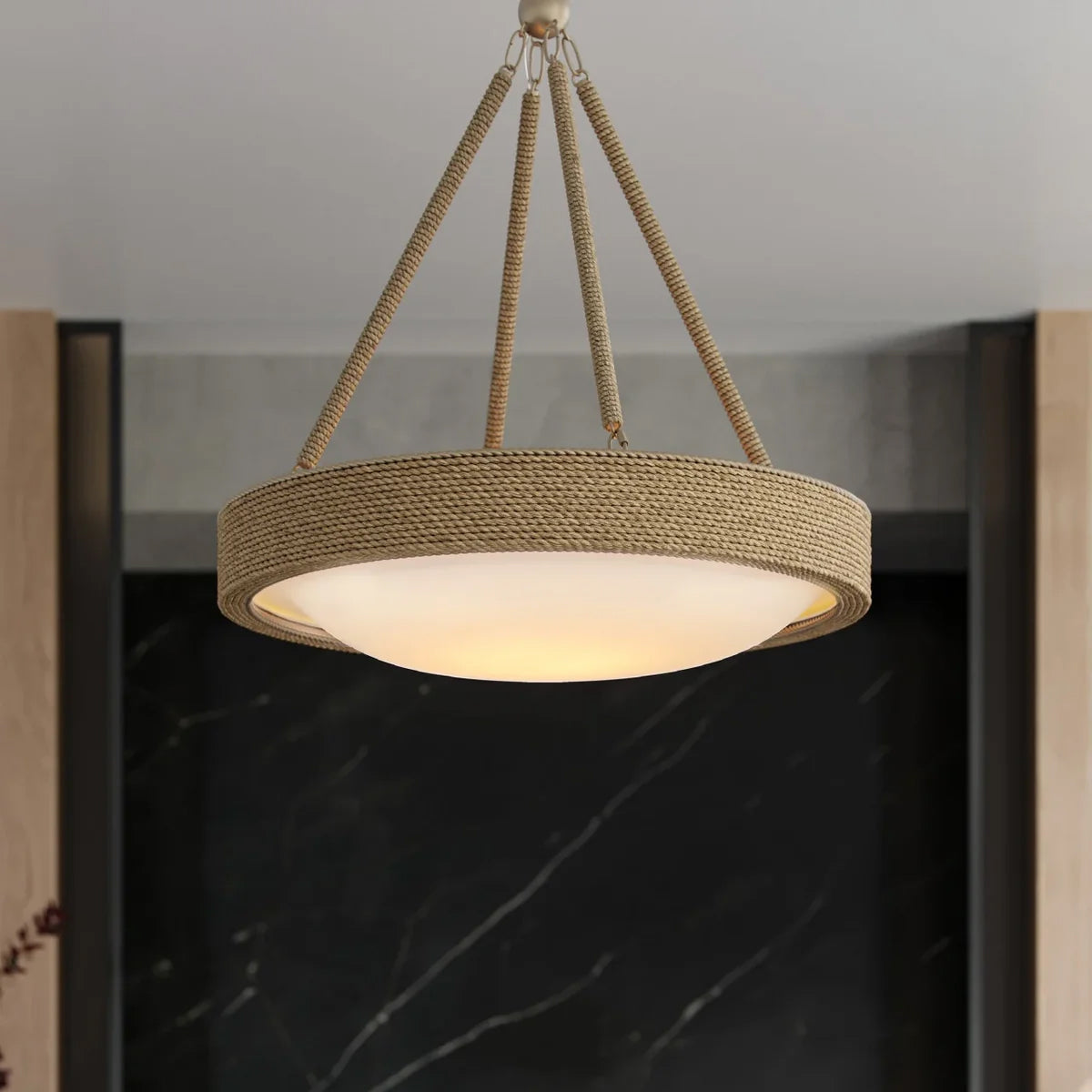 Hopscotch Chandelier — Playful Multi-Element Ceiling Light with Warm Kinetic Glow