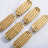 Gold Drawer Pulls Solid Brass Fingerprint Knobs Kitchen Furniture Hardware