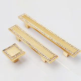 Crystal Glass Cabinet Handles Square Drawer Pulls