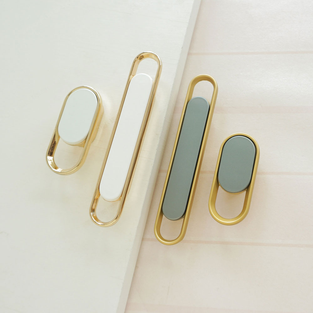 Modern Gold Chrome Kitchen Cabinet Handle and Knobs