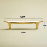 Modernist Soild Gold Brass Cabinet Handles And Kitchen Cupboard Knobs