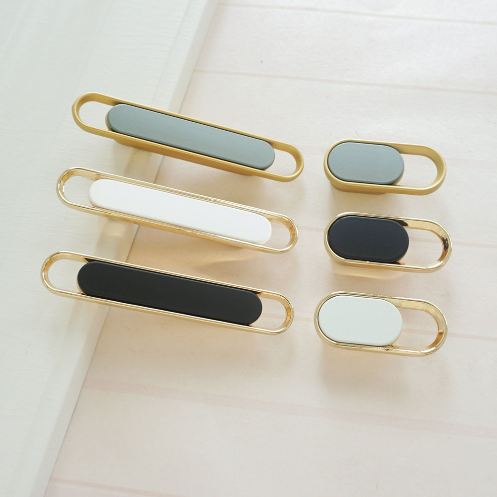 Modern Gold Chrome Kitchen Cabinet Handle and Knobs