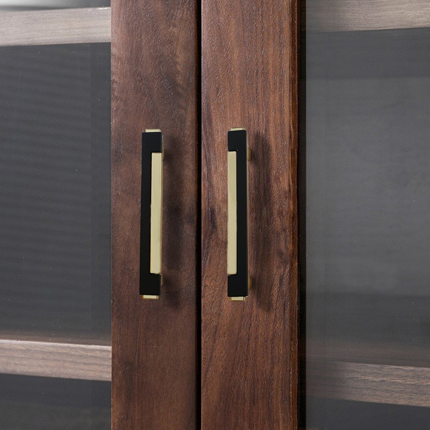 Zinc Alloy Modern Gold Black Chrome Kitchen Handles