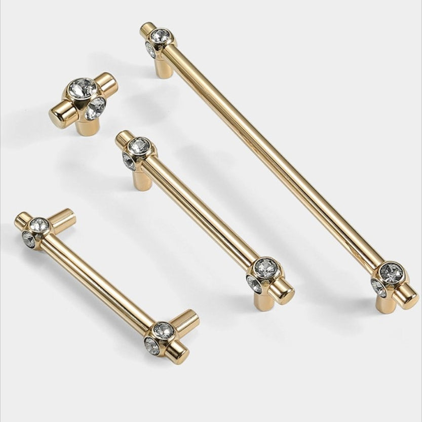 Luxury Crystal Glass Cabinet Handles