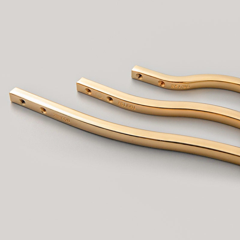 Nordic Zinc Alloy Gold Kitchen Drawer Pulls And Door Handles