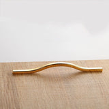 Nordic Zinc Alloy Gold Kitchen Drawer Pulls And Door Handles