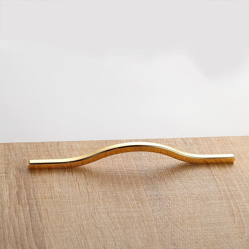 Nordic Zinc Alloy Gold Kitchen Drawer Pulls And Door Handles