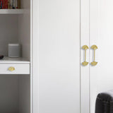 Gold Brass Scalloped Wardrobe Cabinet Pulls