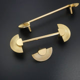 Gold Brass Scalloped Wardrobe Cabinet Pulls