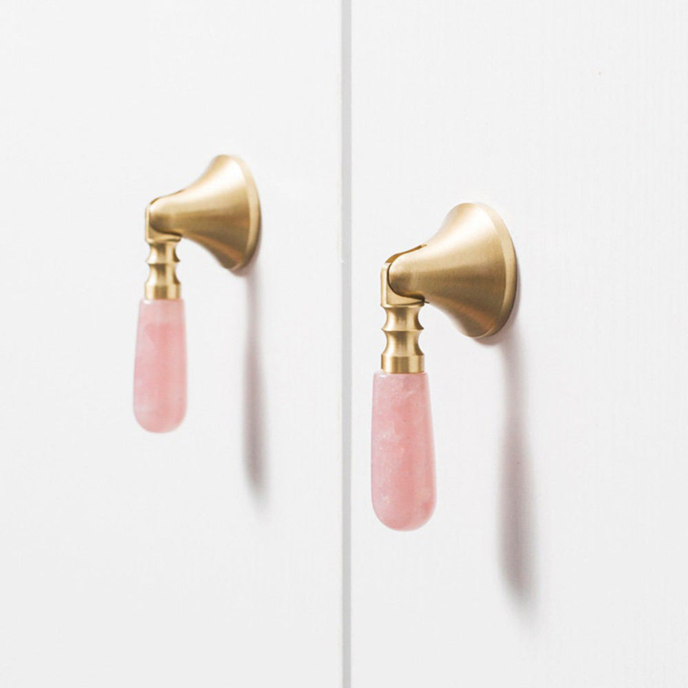 Light luxury Crystal Knob Brass Knobs Kitchen Cabinet Hardware