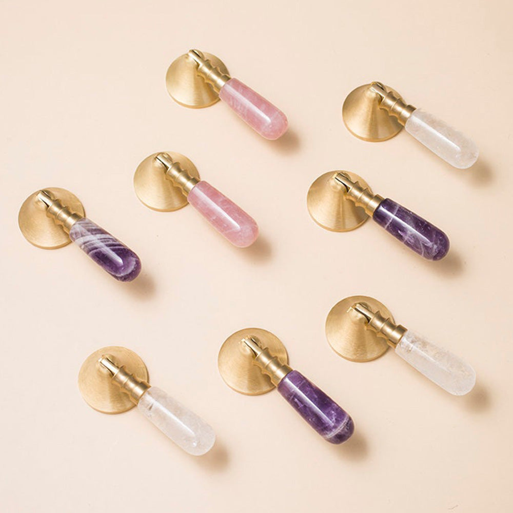 Light luxury Crystal Knob Brass Knobs Kitchen Cabinet Hardware
