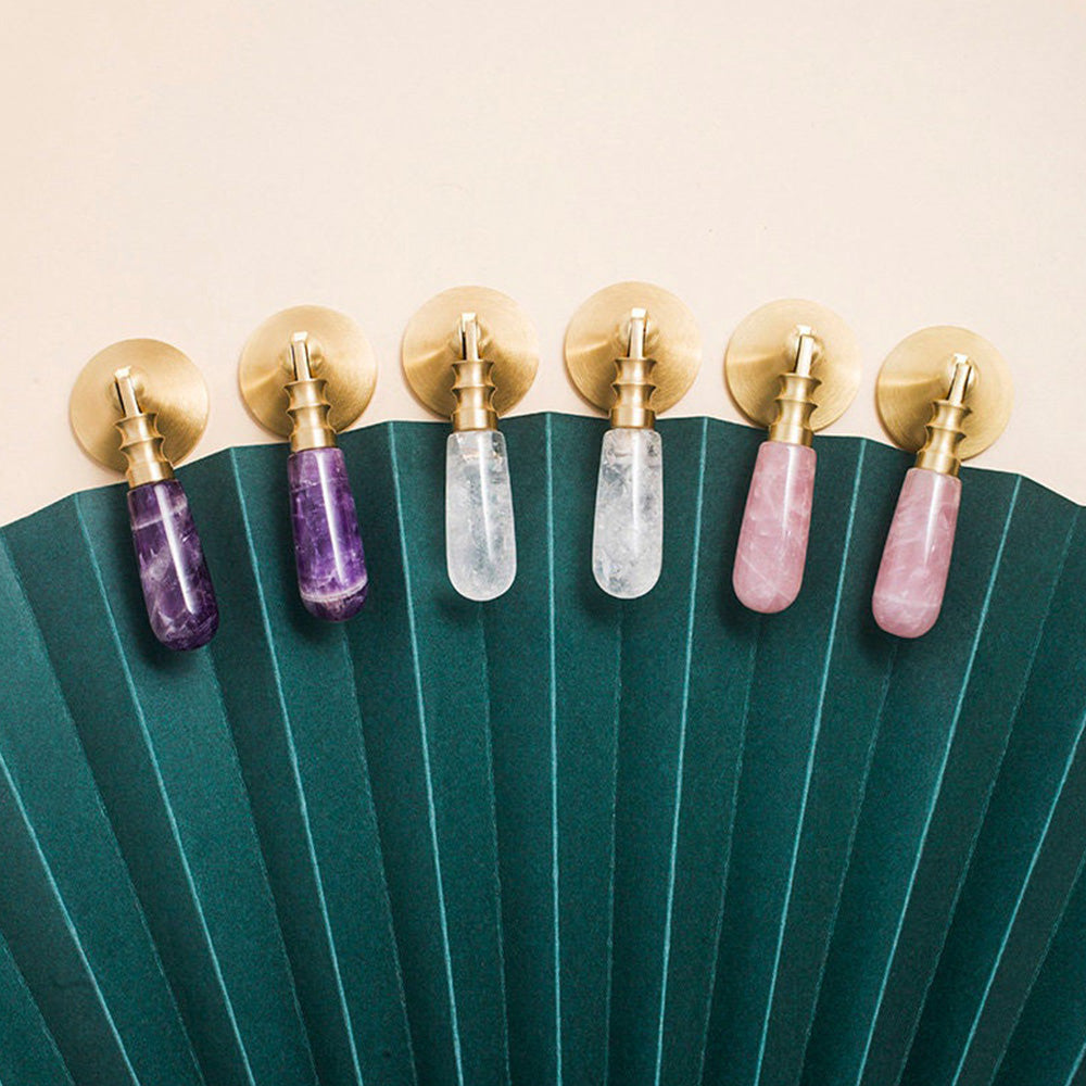 Light luxury Crystal Knob Brass Knobs Kitchen Cabinet Hardware