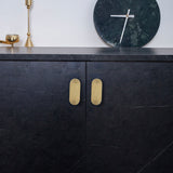 Gold Drawer Pulls Solid Brass Fingerprint Knobs Kitchen Furniture Hardware