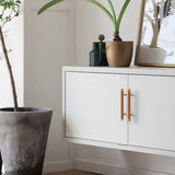 Wooden Brushed Brass Handles for Furniture Cabinet Cupboard Door