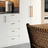 Wooden Brushed Brass Handles for Furniture Cabinet Cupboard Door