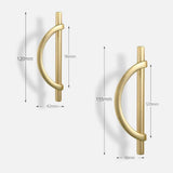 Gold Semicircle Closet Wardrobe Cupboard Handles