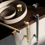 Shiny Modern Zinc Alloy Titanium Gold Black Door Handles
