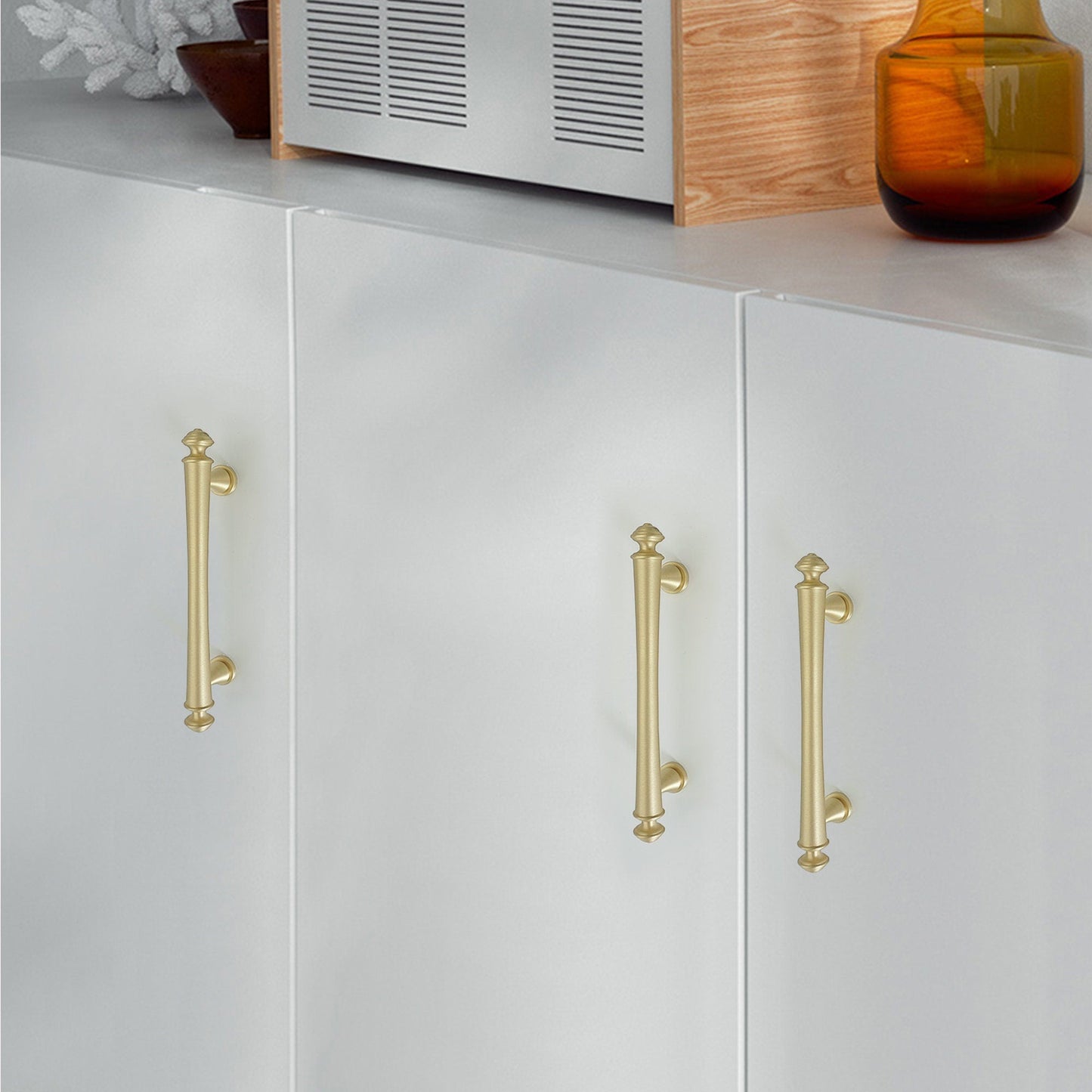 Soild Gold Brass Drawer Pulls Cupboard Cabinet Knobs