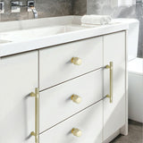 Shiny Modern Zinc Alloy Titanium Gold Black Door Handles