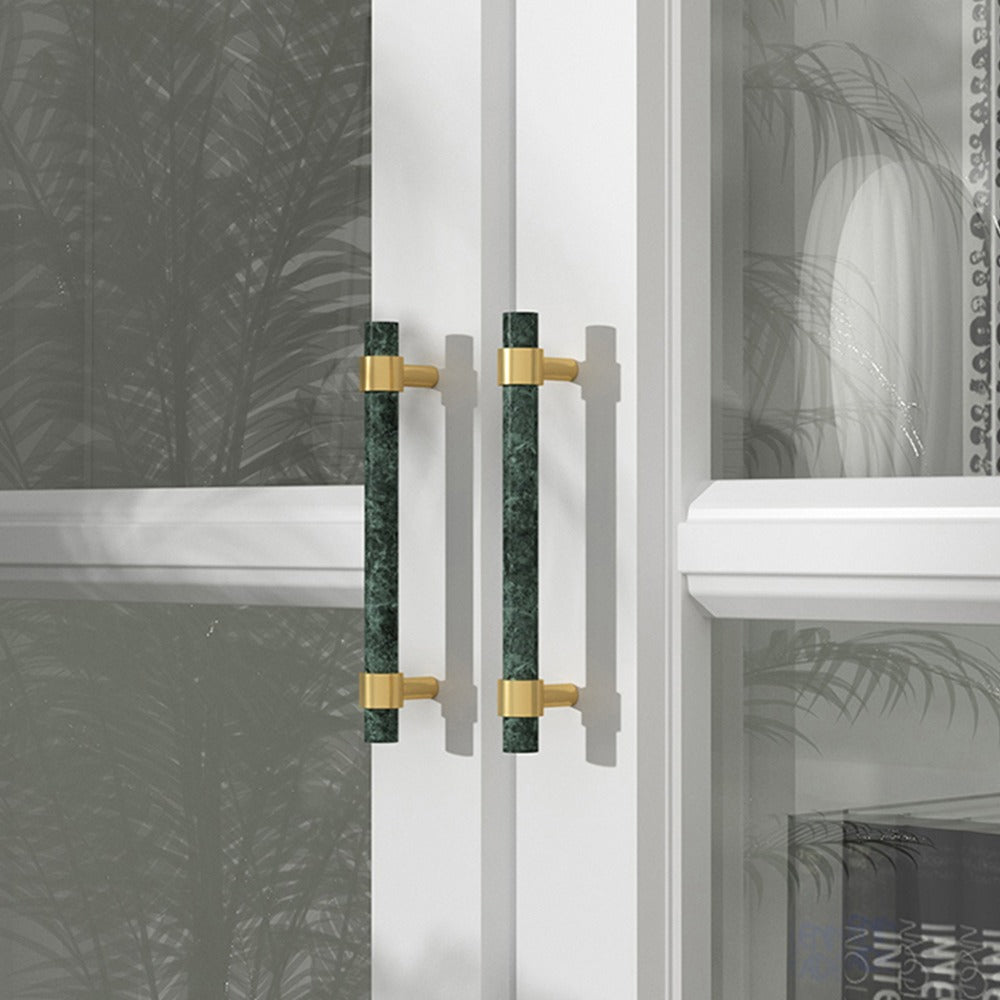Stylish Marble & Zinc Alloy T-Bar Kitchen Cabinet Handles