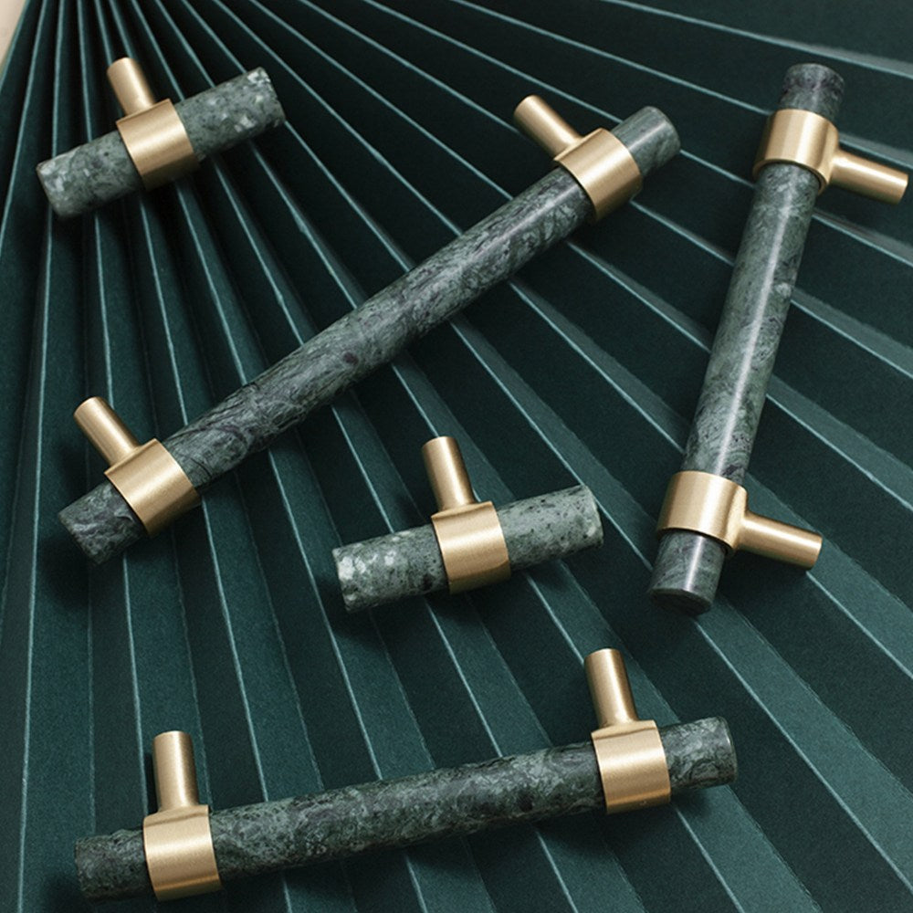 Stylish Marble & Zinc Alloy T-Bar Kitchen Cabinet Handles