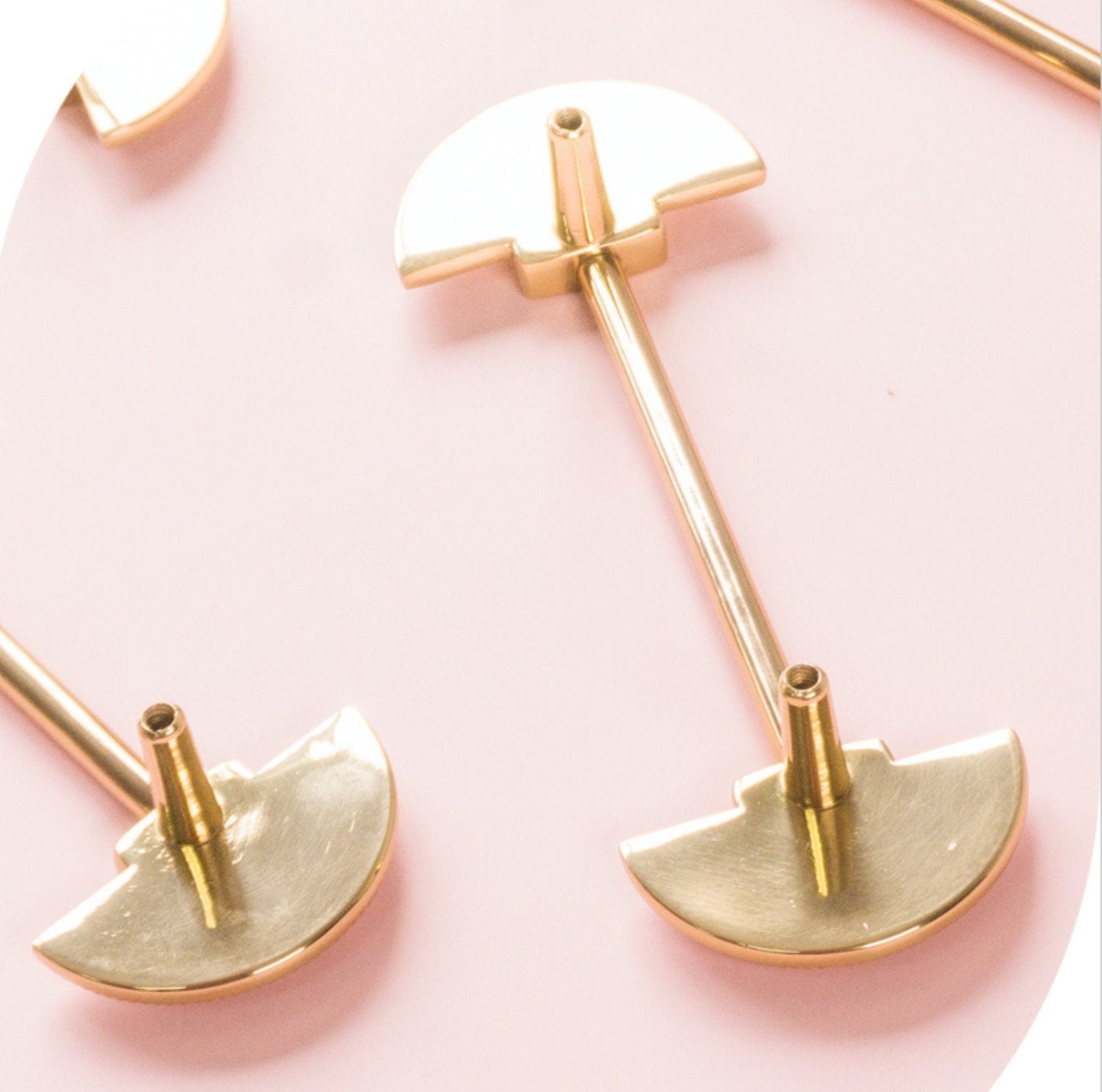 Gold Brass Scalloped Wardrobe Cabinet Pulls