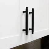 Brass Knurled T-Bar Cabinet Drawer Handles