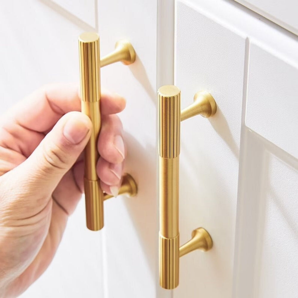 Gold Luxury Stripe High-end Kitchen Drawer Pulls