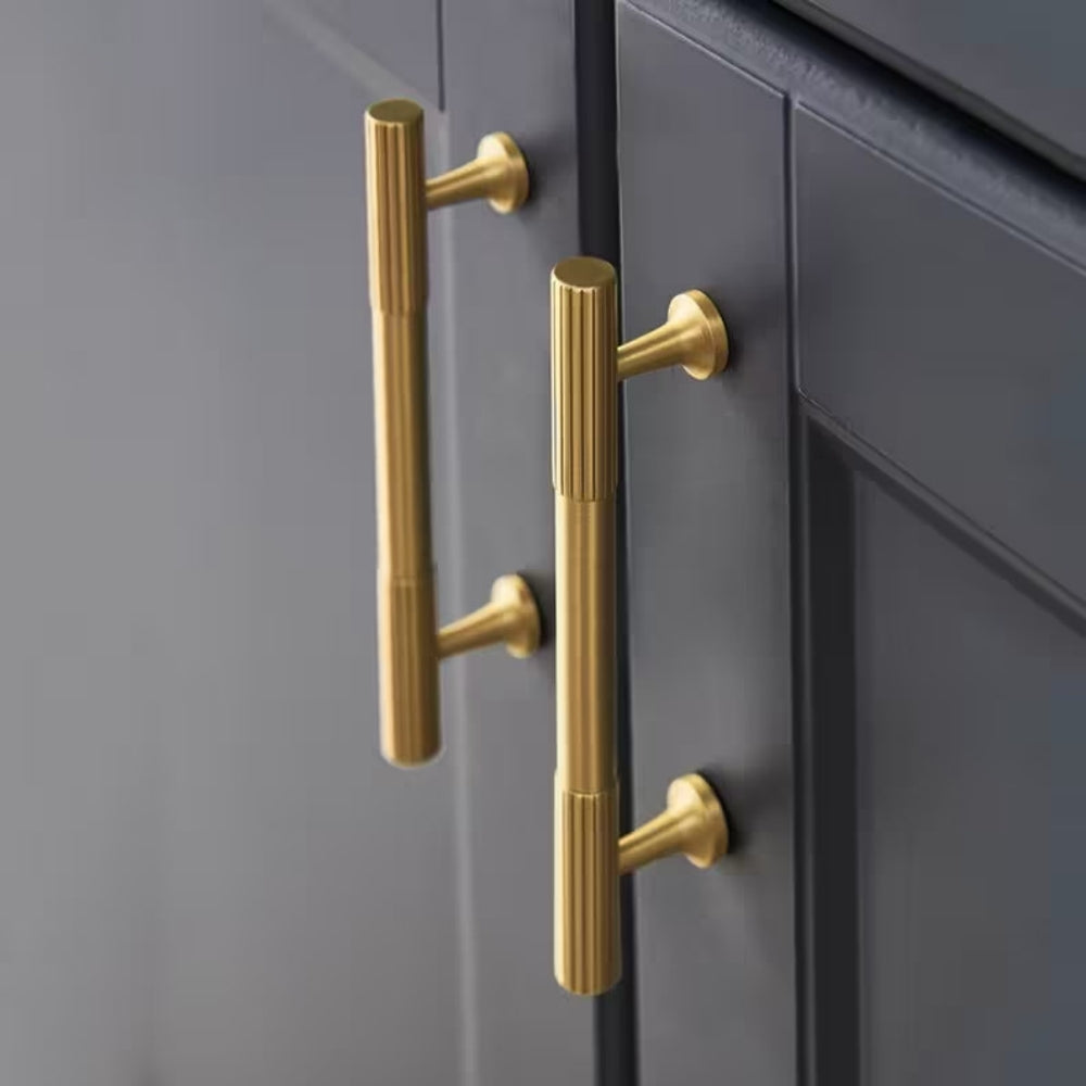 Gold Luxury Stripe High-end Kitchen Drawer Pulls