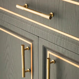Gold Luxury Stripe High-end Kitchen Drawer Pulls