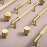 Modern Solid Brass Striped Bar Cabinet and Drawer Pulls