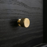 Modern Solid Brass Striped Bar Cabinet and Drawer Pulls
