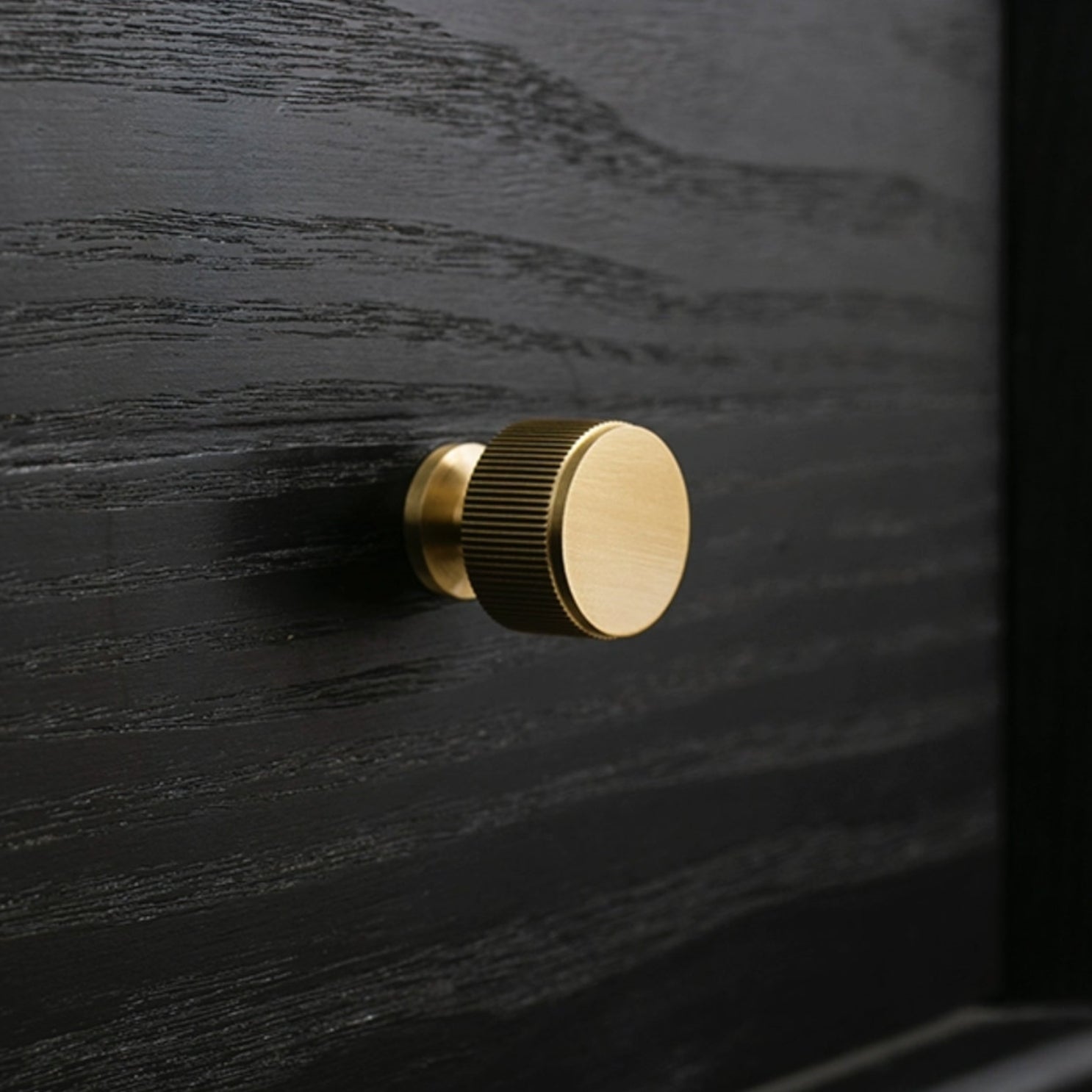 Modern Solid Brass Striped Bar Cabinet and Drawer Pulls